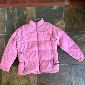 Pink North Face Puffer